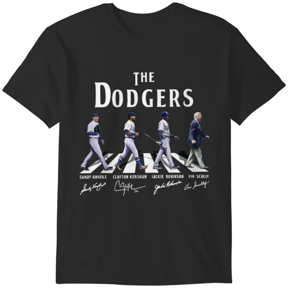 Vin Scully Abbey Road Baseball Graphic T-Shirt Style Sports Fan Tee